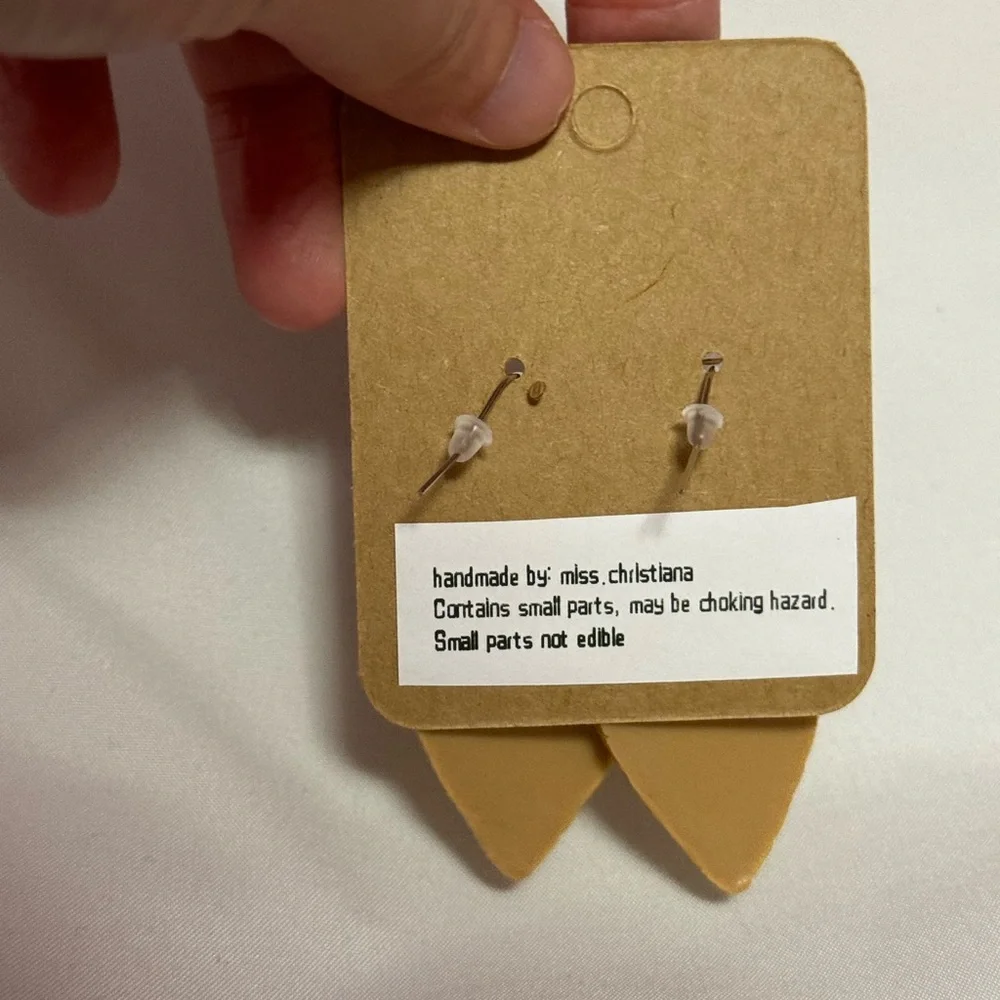 Handmade Pizza Slice Earrings